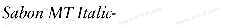 Sabon MT Italic字体转换